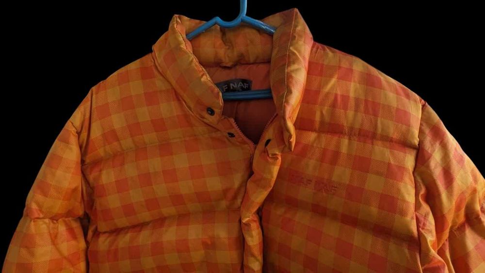 Naf Naf Франция мужской пуховик, теплый, с капюшоном р. S/M