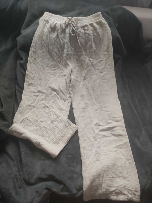 Spodnie beż muślin