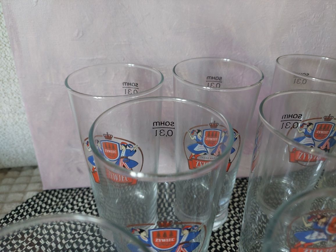 Zestaw 12 pokali szklanek do piwa Żywiec nowe