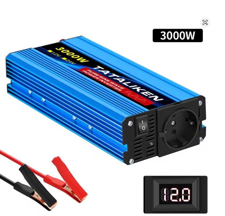 Инвертор 3000 Вт с чистой синусоидой, 12 В/24 В в 220 В/230 В