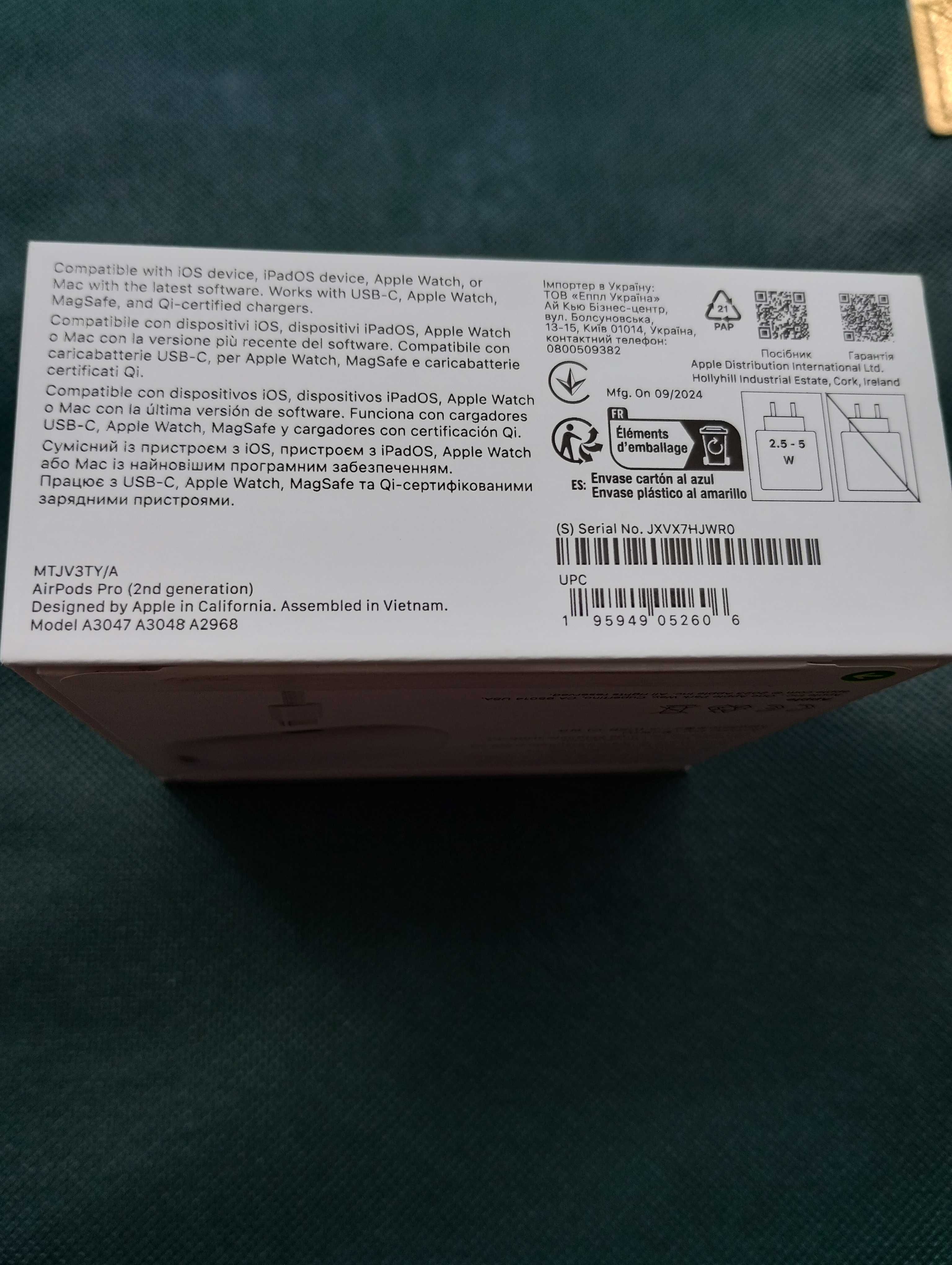 Бездротові навушники apple airpods pro 2 white  оригінал