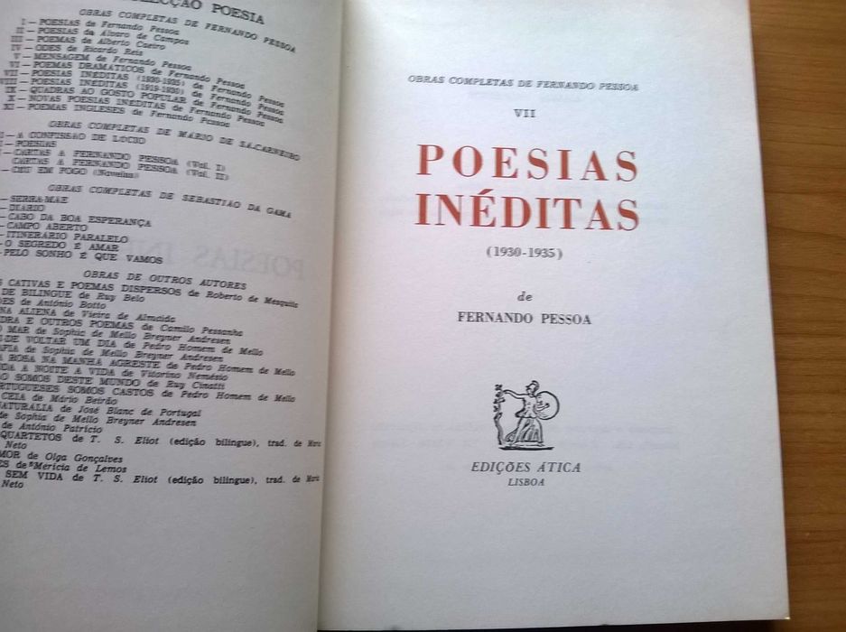 Poesias Inéditas (1930 / 1935) - Fernando Pessoa (portes grátis)