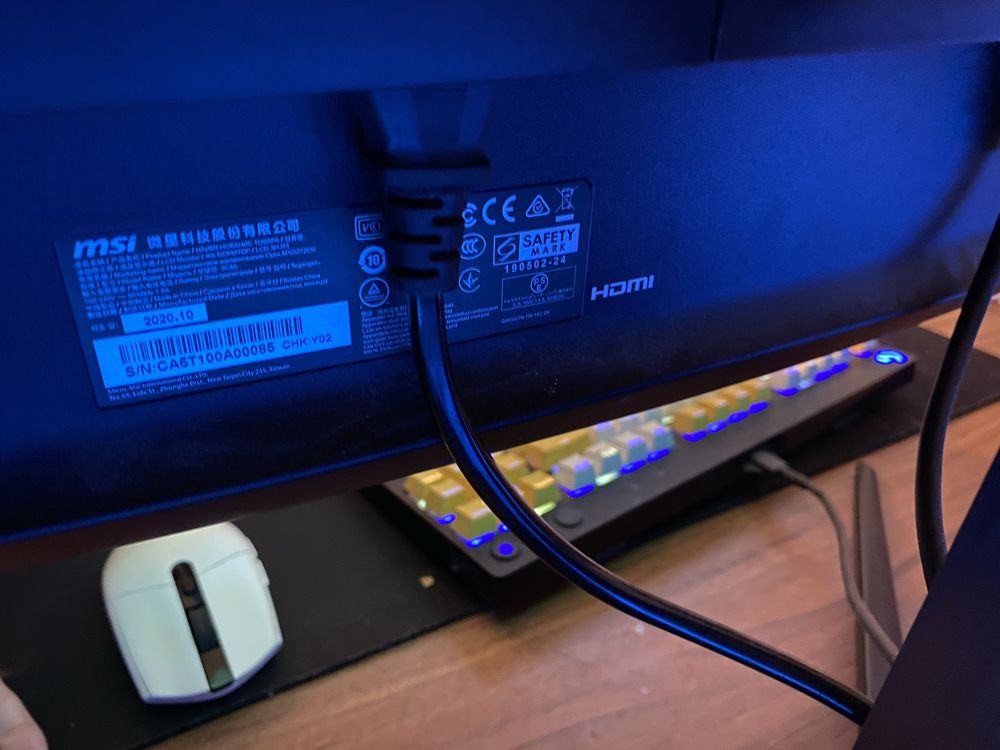 Setup gamingowy, zestaw komputer monitor msi, komunia