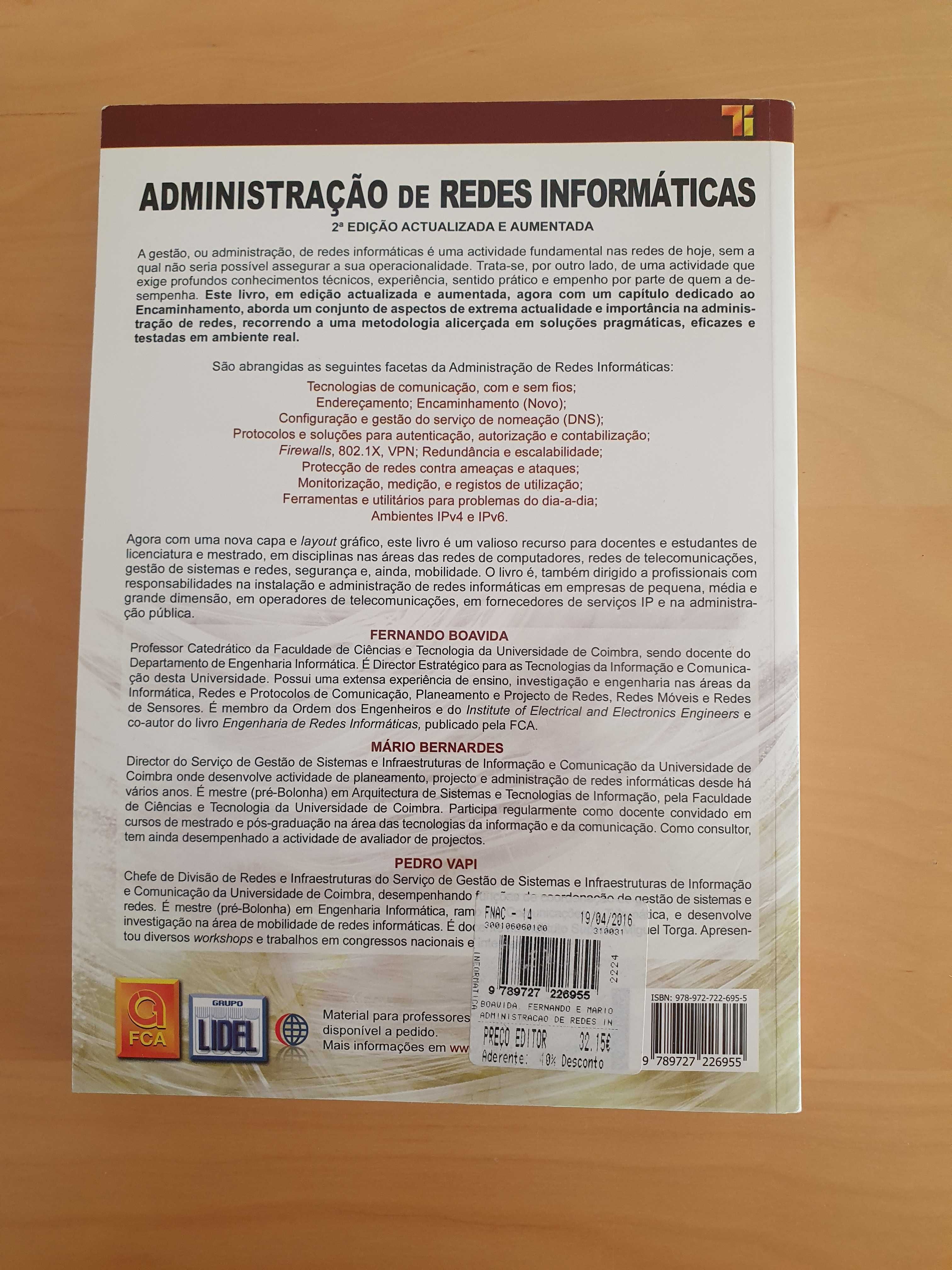 Livro Administração de Redes Informáticas - FCA