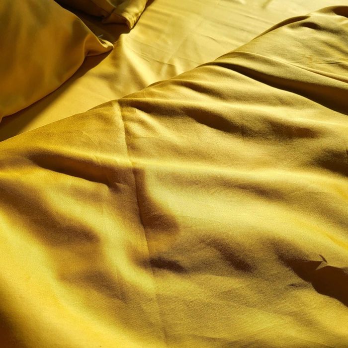 Сонячна постільна білизна. Преміум сатин. Жовтий комплект люкс