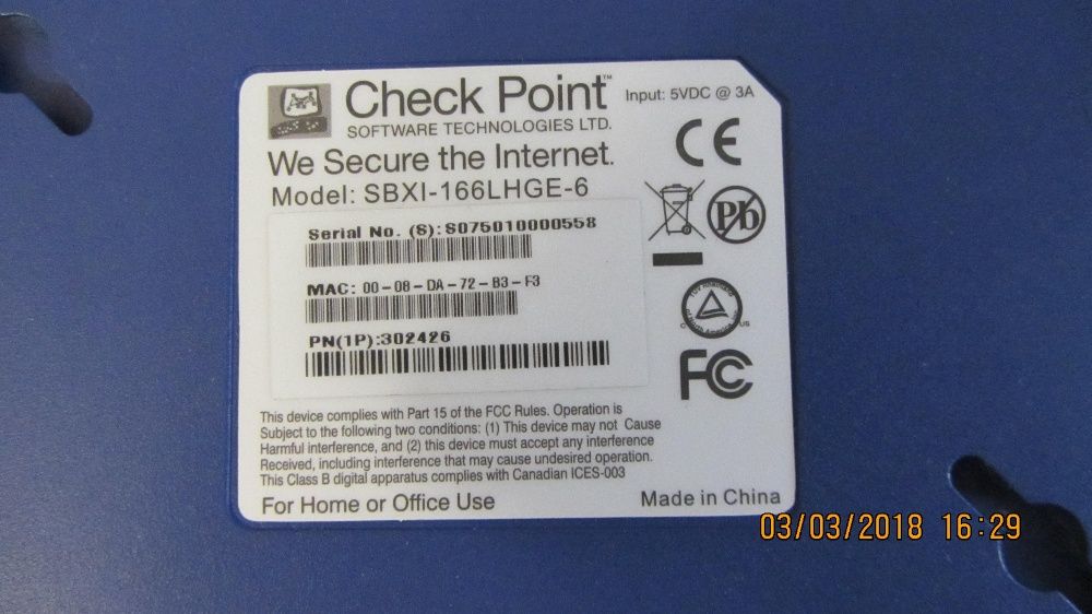 Межсетевой экран Check Point SBXI-166LHGE-6 (Firewall)