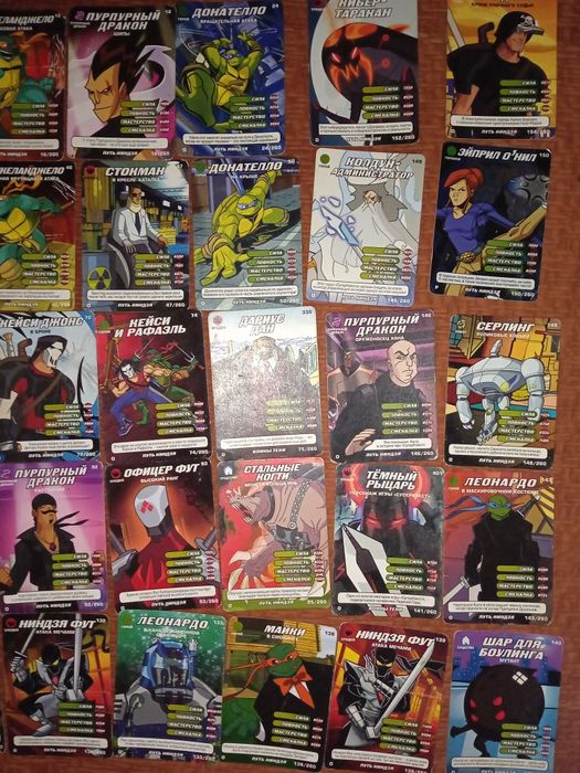 Карточки Черепашки Ниндзя Марвел АТБ Арена