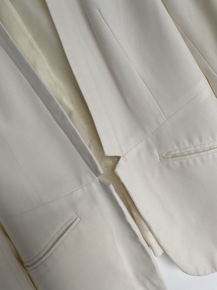 H&M ecru letni biały żakiet roz 36