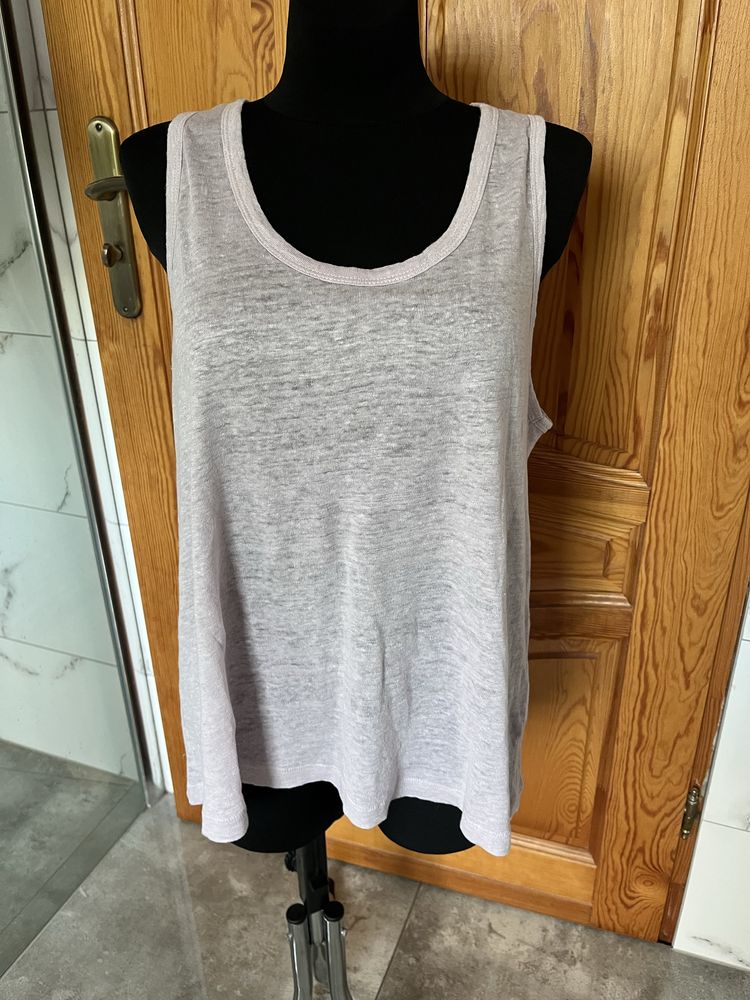 Bluzka na ramiączkach damska H&M roz XL 100% len