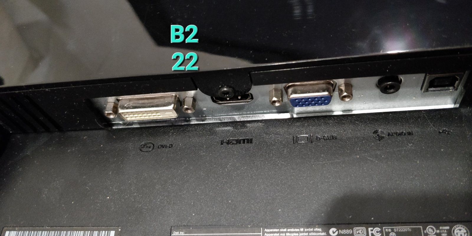 Монітор телевізор 24 з кабелями i Dell 22 24