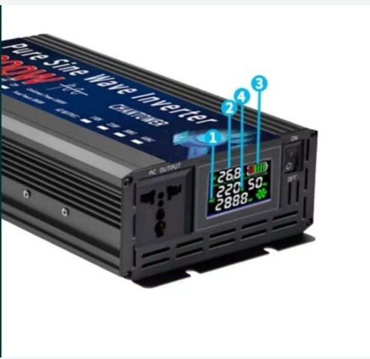 Інвертор 12v - 220v 50Hz 5000w
Пікове навантаження max. 5000w