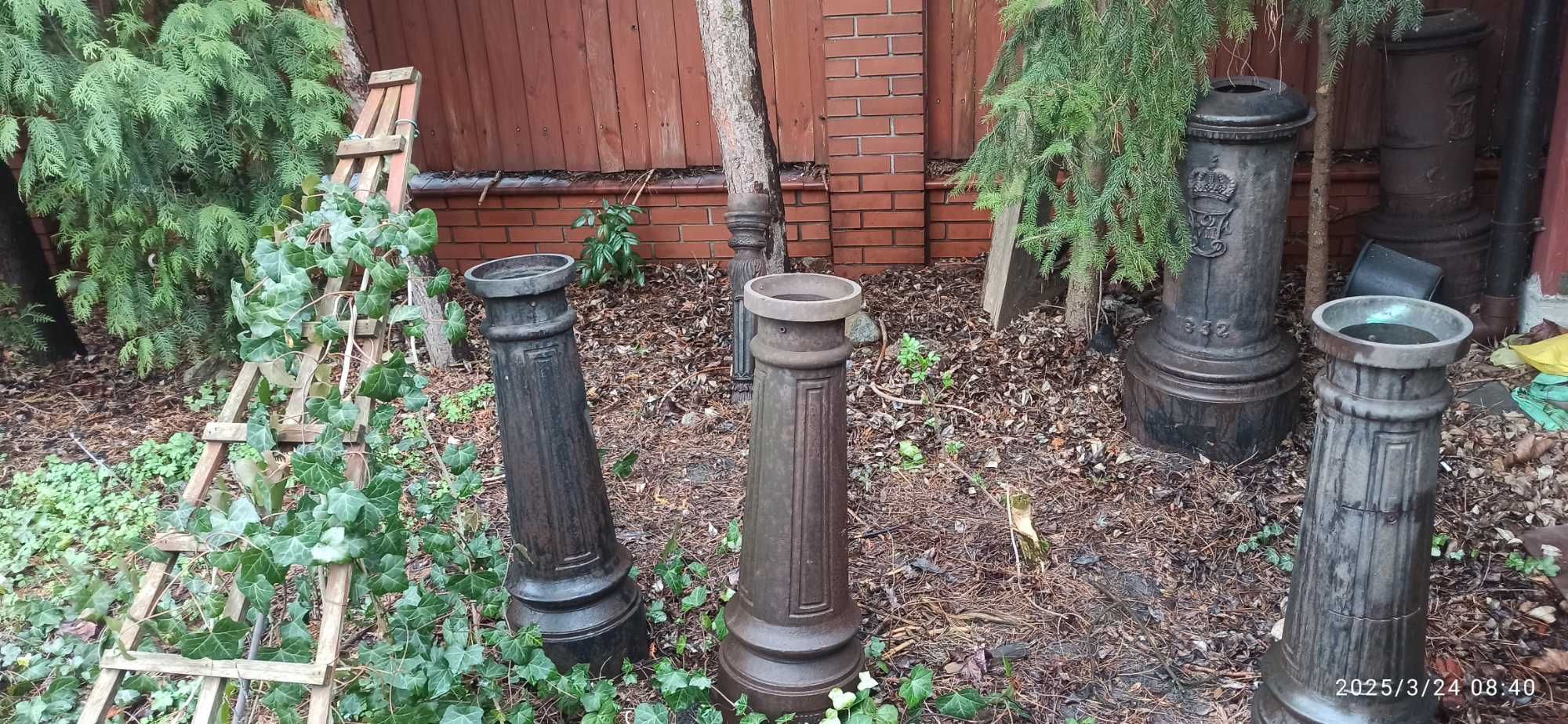 Kolumny ozdobne, słupy żeliwne, podpory, post, 2,5m lampy pałacowe
