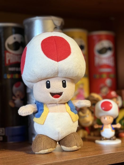 Тоад Супермаріо мʼяка іграшка Toad Super Mario Bros Super Nintendo