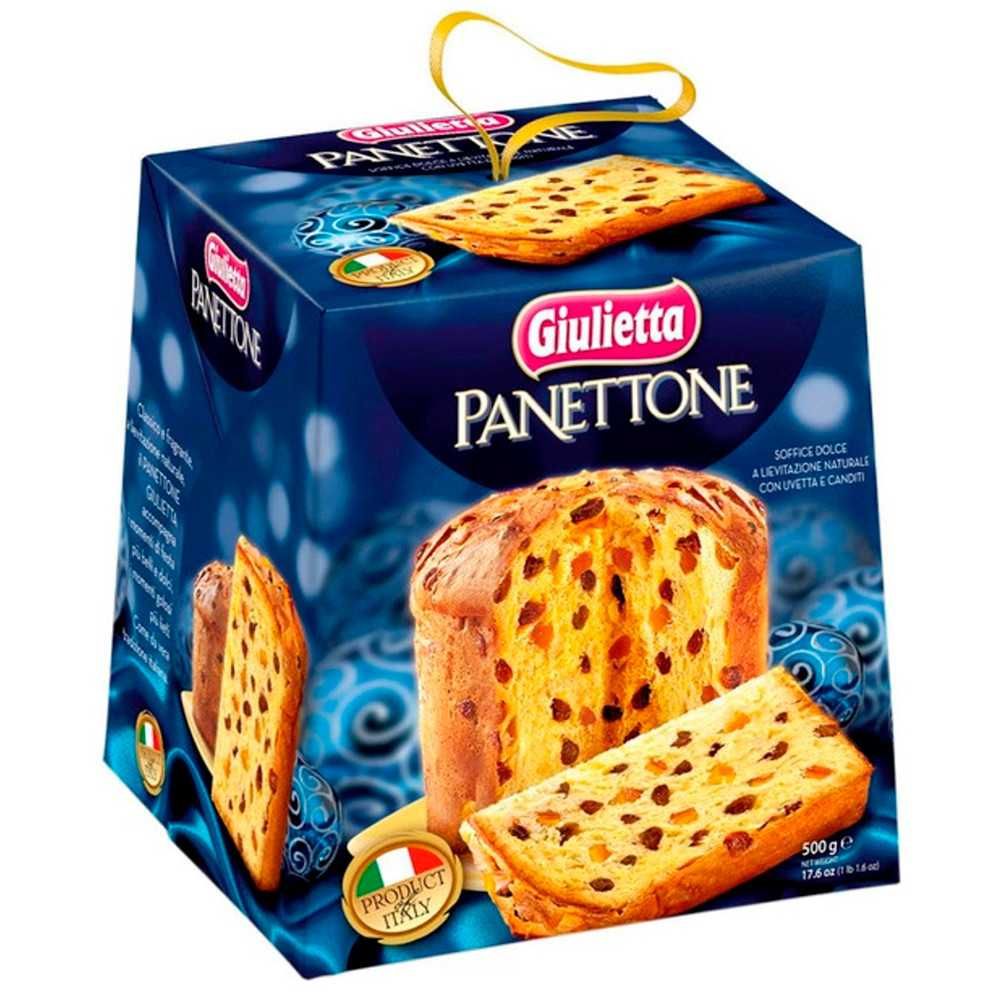 Панеттоне з Цукатами та Родзинками Giulietta Panettone Classico, 500г