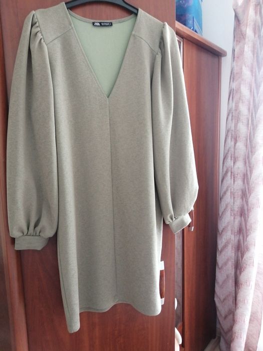 Sukienka Zara S khaki