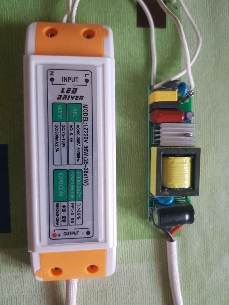 Лед драйвер 36w 75-130v.LED driver для діодів живлення DC 300mA