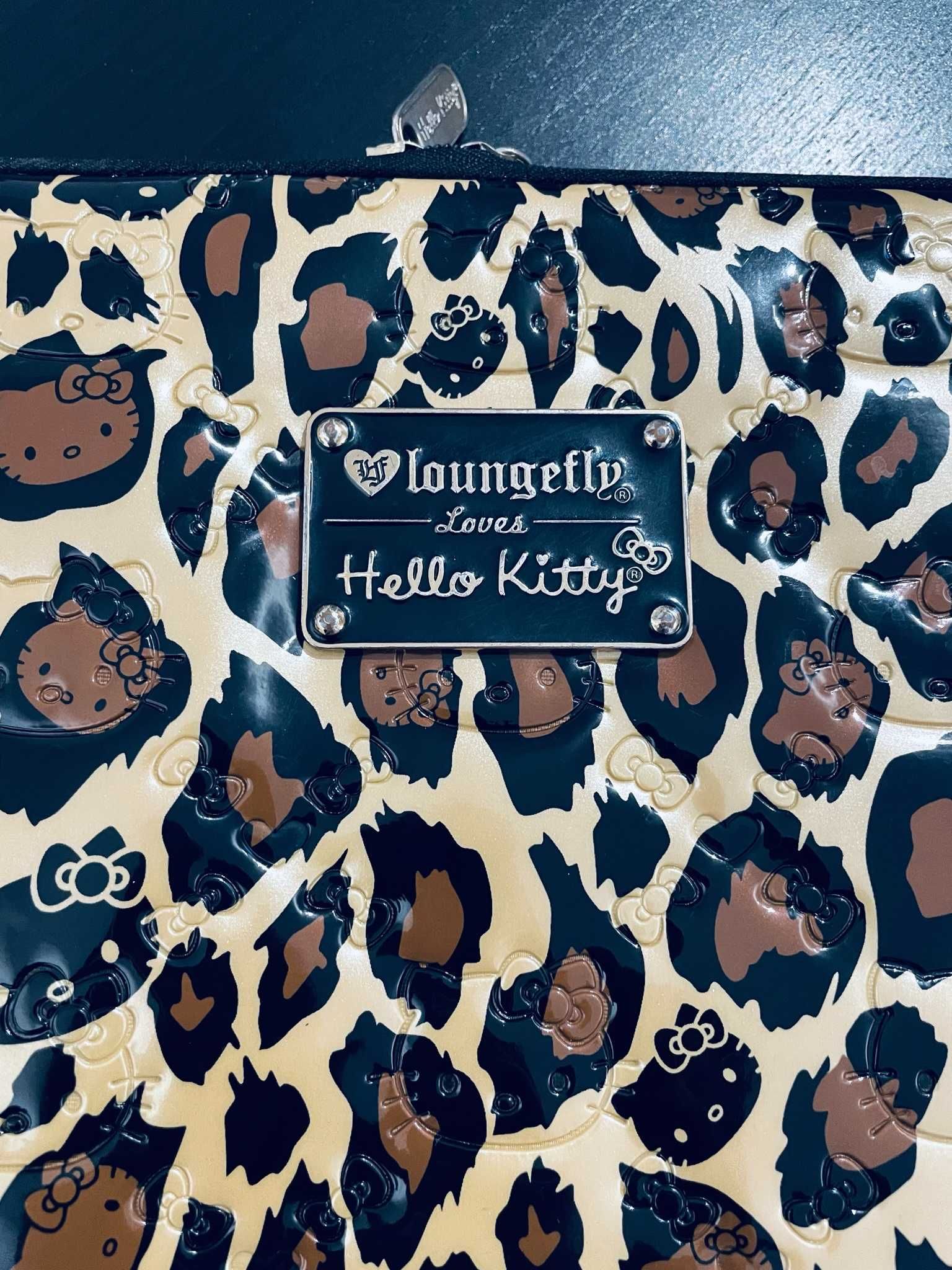 Bolsa de laptop Loungefly Hello Kitty Leopard Print 13 Polegadas