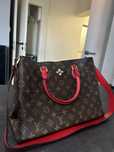 Torebka Louis Vuitton A4, brązowo czerwona