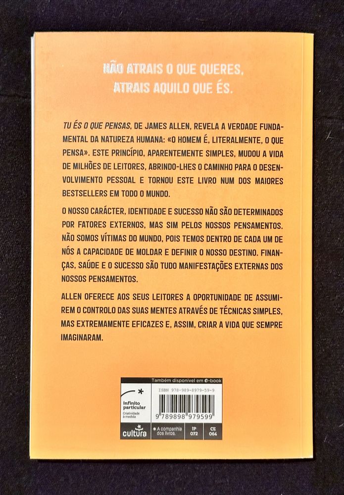 Livro “Tu és o que pensas” James Allen