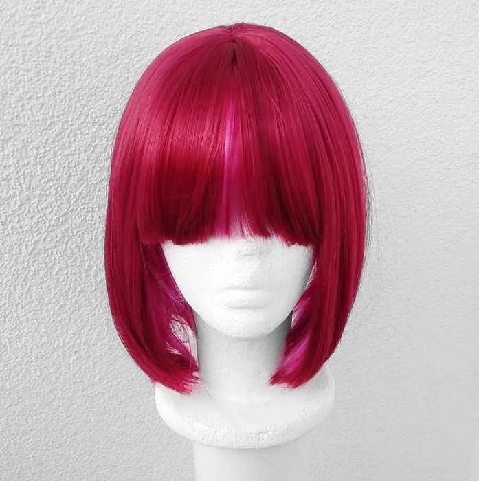 Czerwona różowa krótka peruka cosplay wig Kana Arima Oshi no Ko