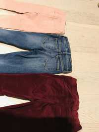 Nowe tregginsy h&m r. 110 3pak dziewczęce spodnie jeansowe