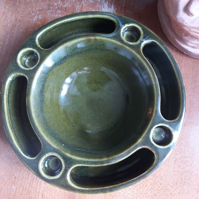 Ceramiczne naczynie na świece Jasba z lat 70 XX w.