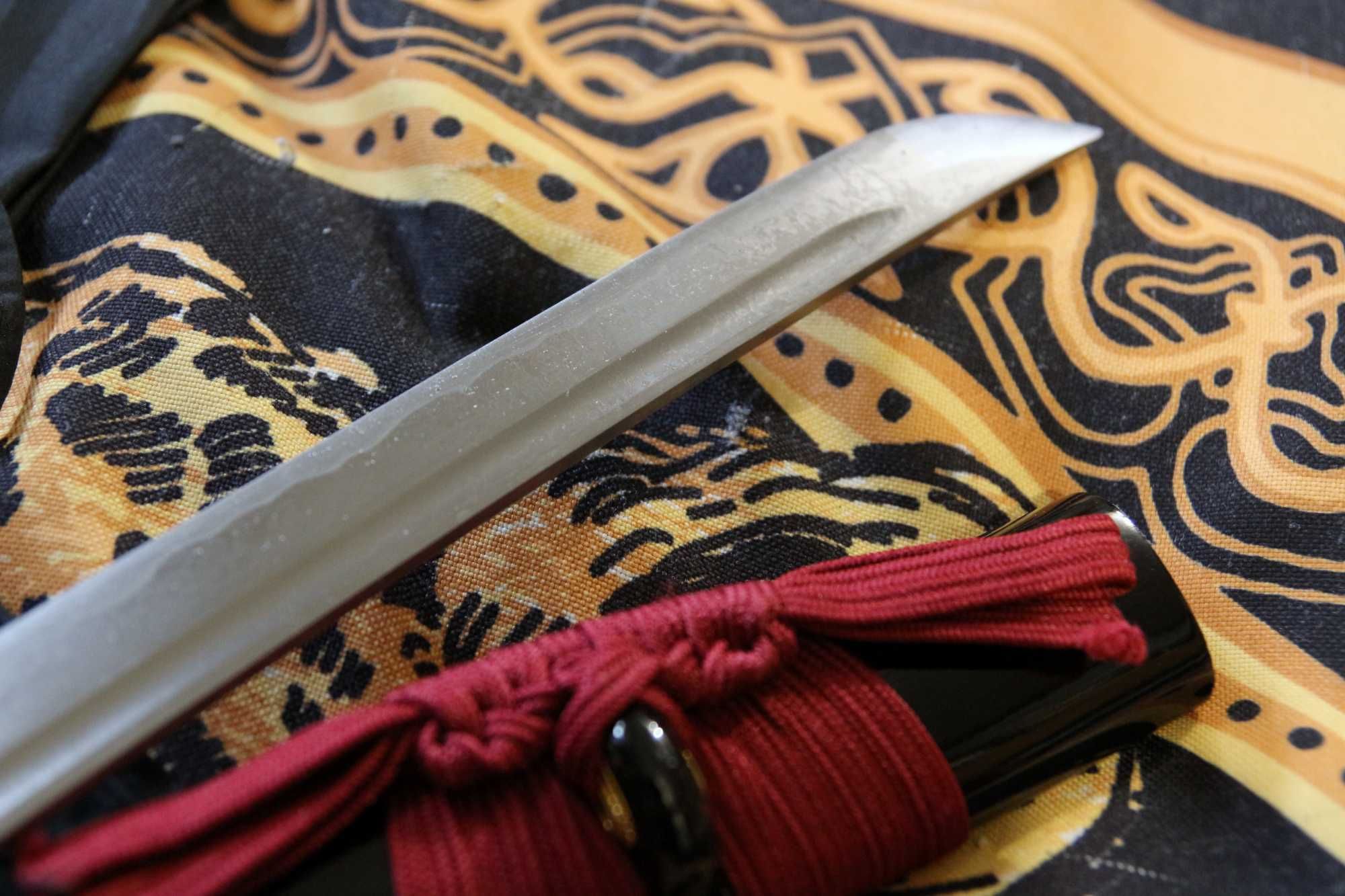 Samurajski miecz Wakizashi ,Tameshigiri .Stal węglowa 1060