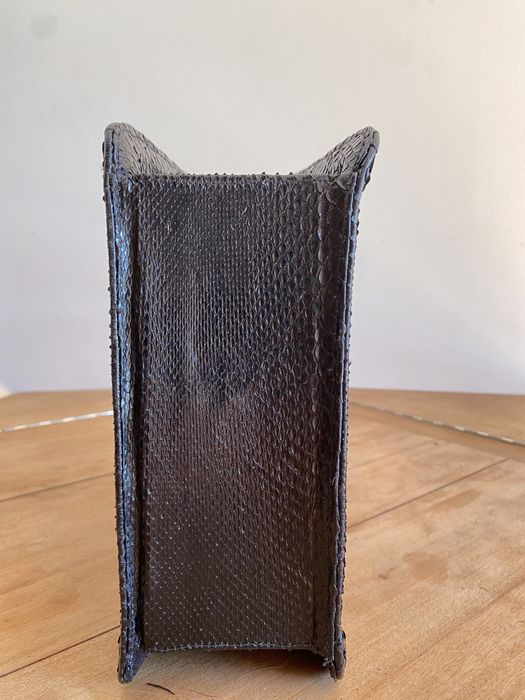 Mala em pele de cobra vintage genuina