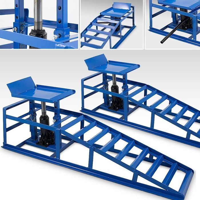 Rampa rampy z podnośnikiem hydraulicznym 2 szt.