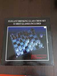 Tabuleiro de xadrez em vidro Elegant Drinking Glass Chess