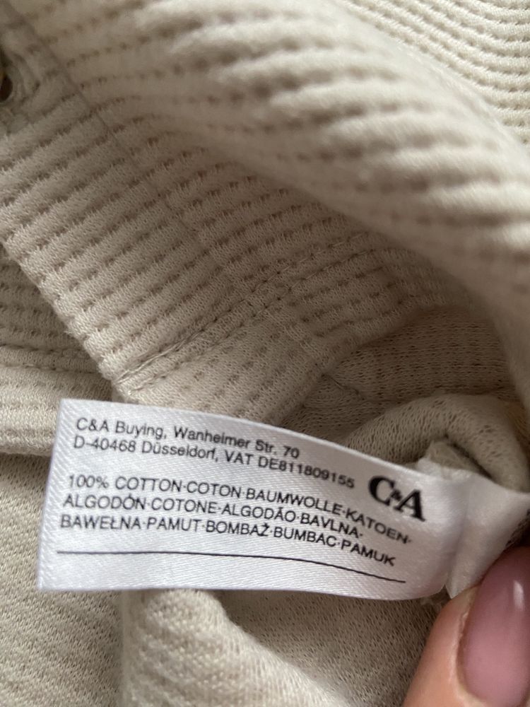 Komplet niemowlęcy (kardigan+bluzka+spodnie) C&A 68