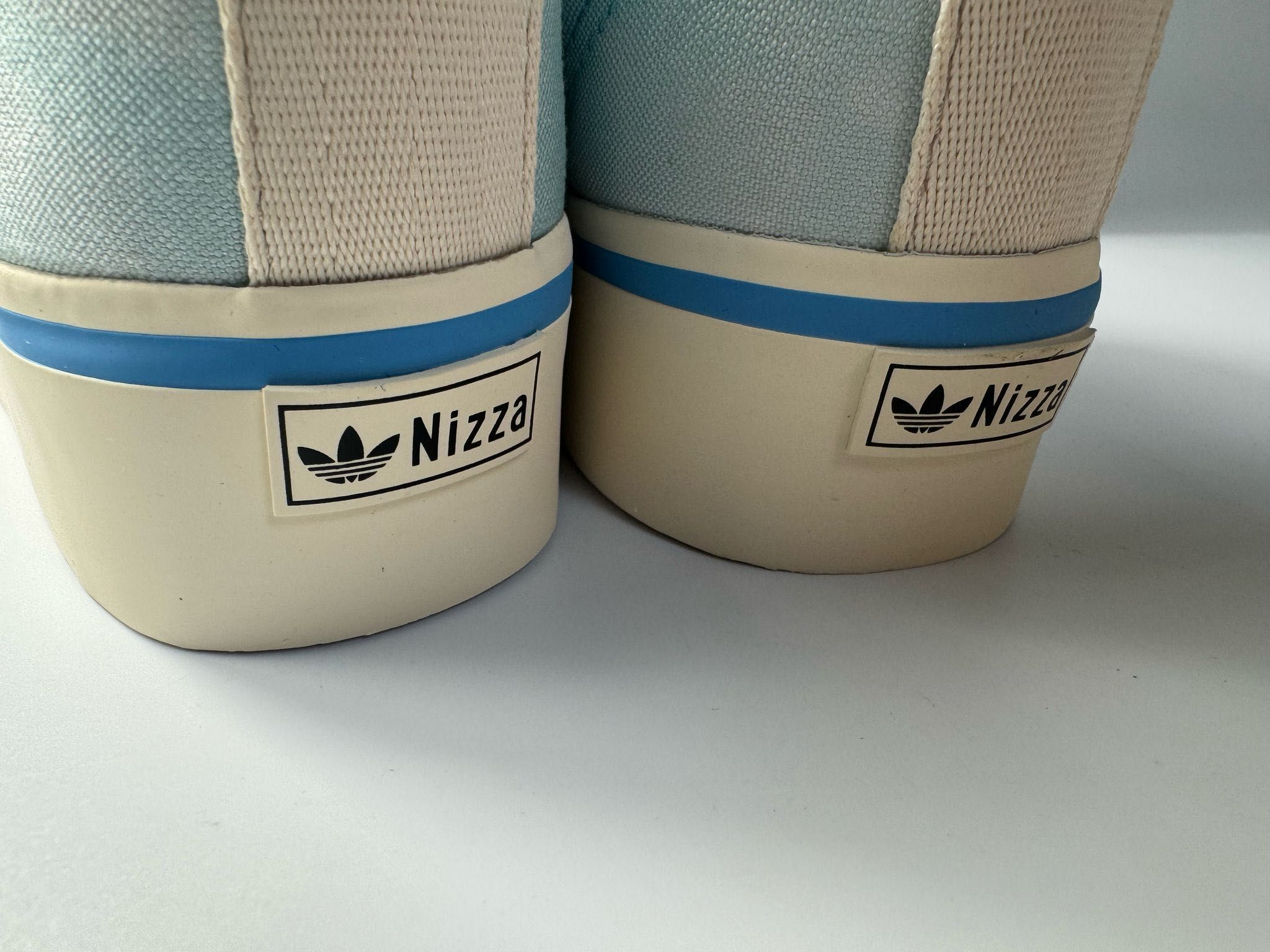 Nowe sneakersy ADIDAS PARLEY Nizza Platforma J błękitne 38 2/3