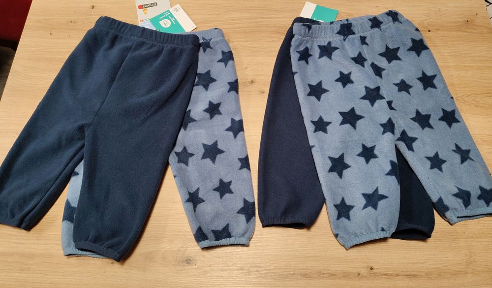 2x dwupak spodnie polarowe rozm. 80