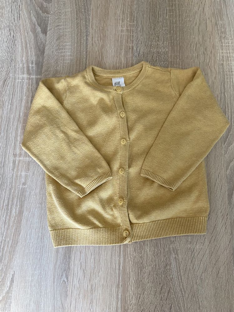 Sweter sweterek h&m żółty 86