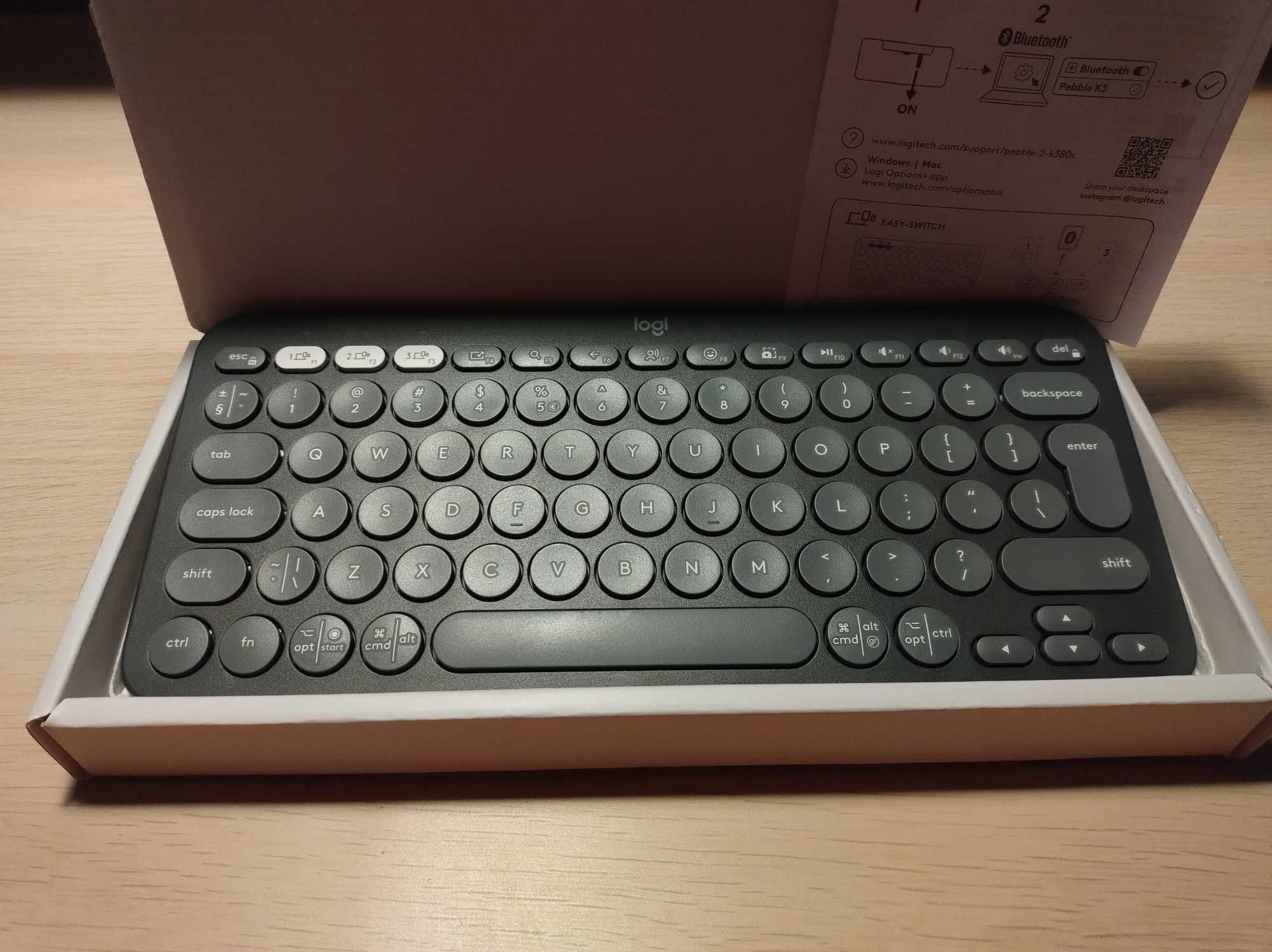 NOWA Klawiatura Logitech pebble keys bezprzewodowa bluetooth k380s PL