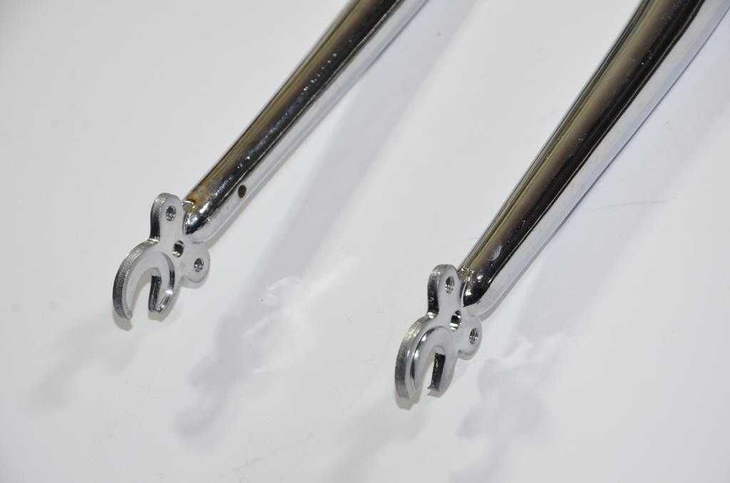 Widelec rowerowy mtb 1" 25,4 koło 24" stalowy solidny CHROM piwot