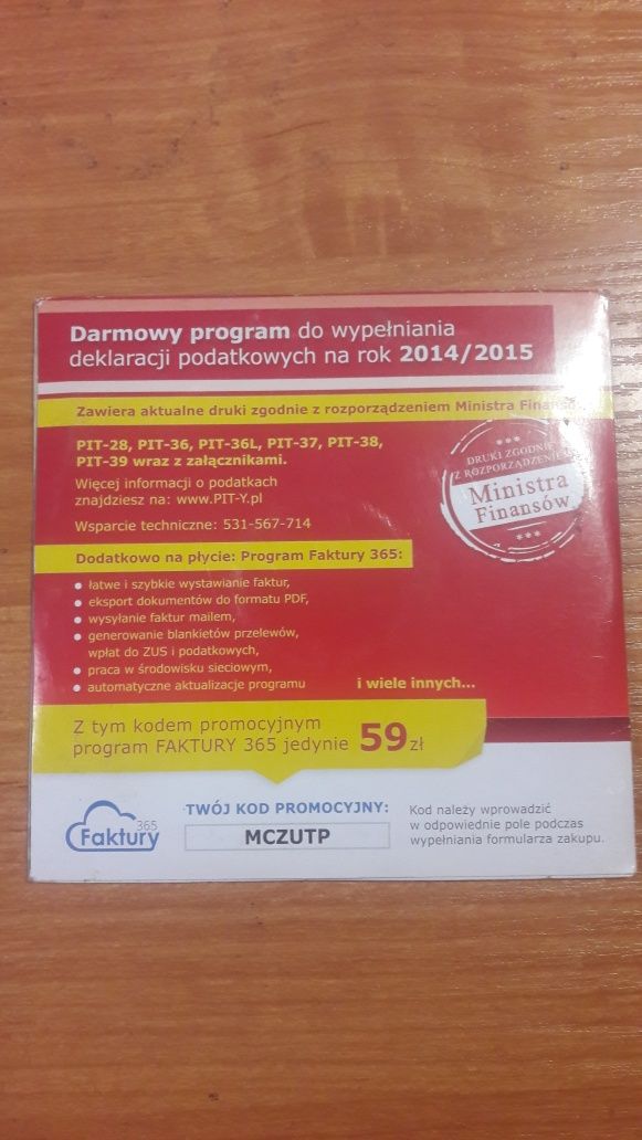 PIT - y Program Faktury 365 Płyta CD