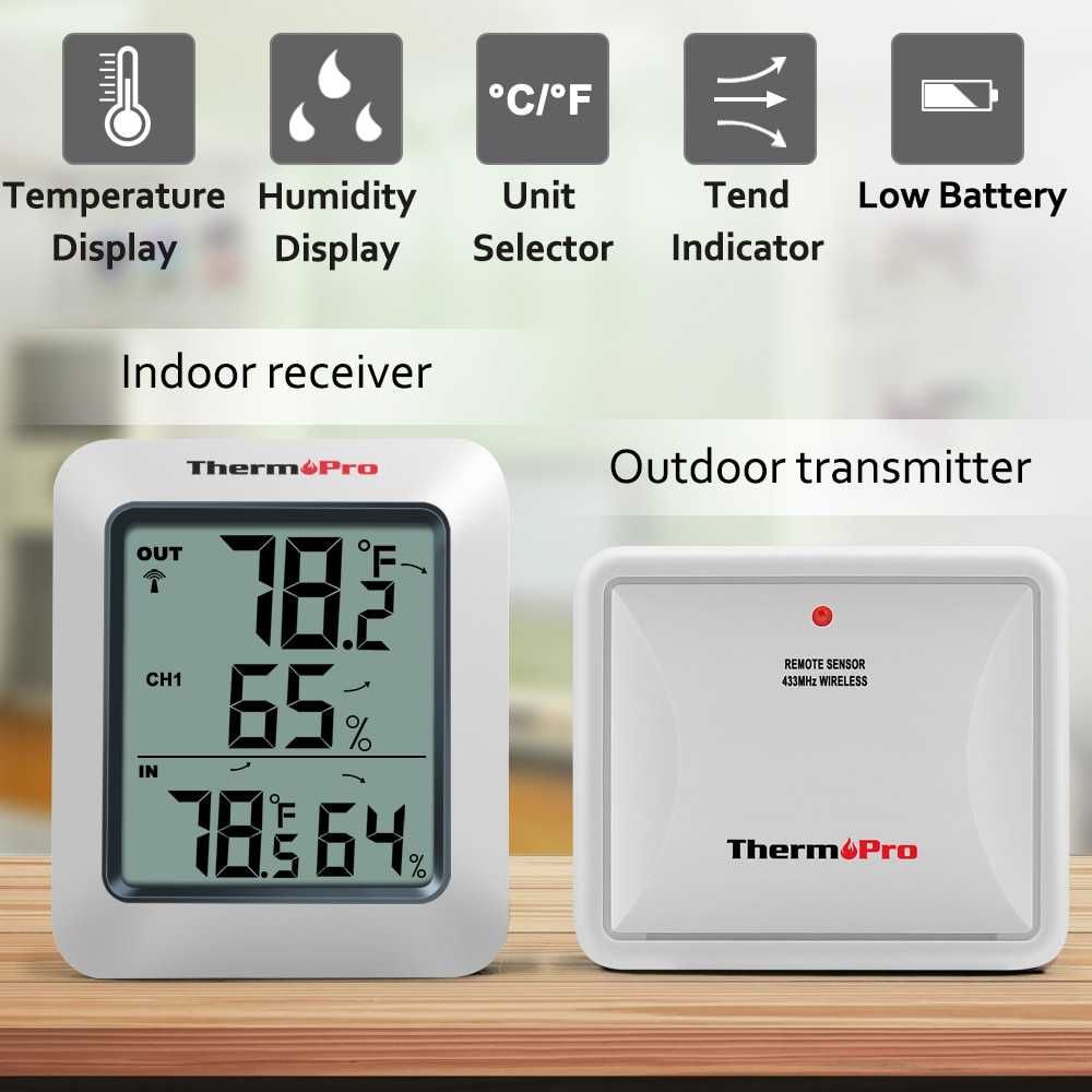 Thermopro Tp60s термометр, гигрометр, метеостанция