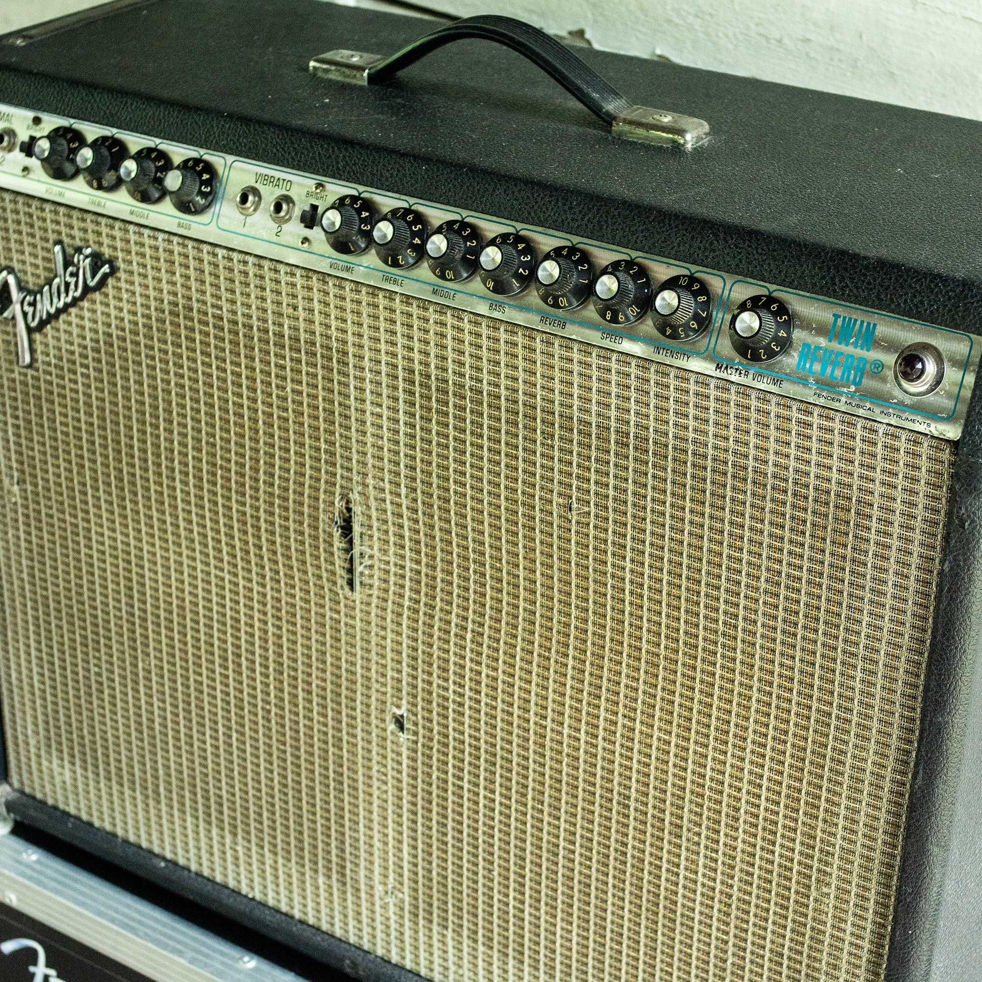 Fender Twin Reverb Silverface Vintage 1977r, 100W Master Volume + Case