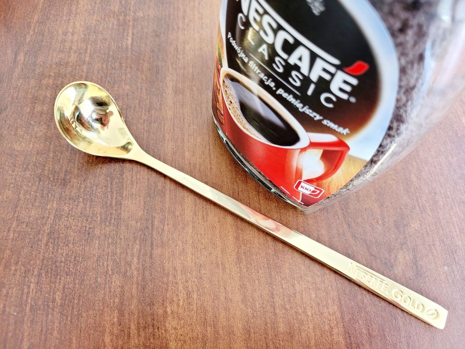 Łyżeczka do kawy Nescafé Gold.