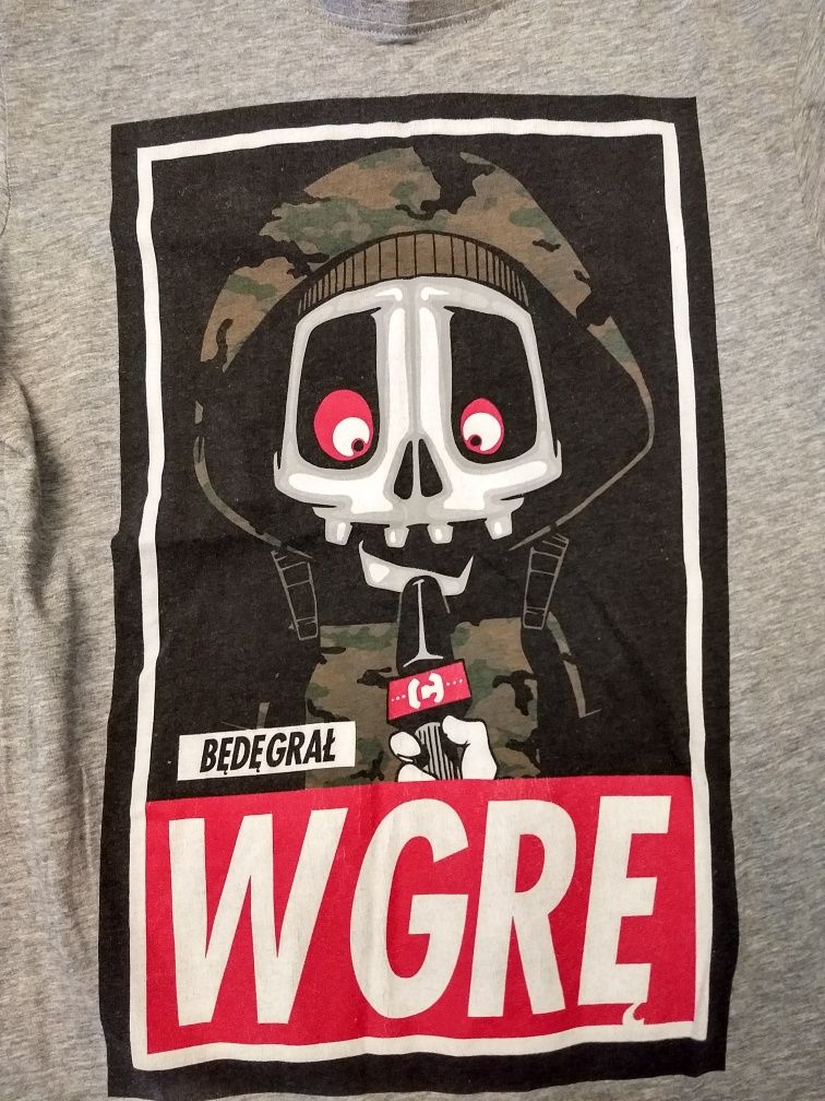 Męska koszulka t-shirt z napisem "Bedę grał w grę" r.S