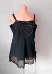 Czarna bluzka z koralikami Long Tall Sally rozmiar XL/42