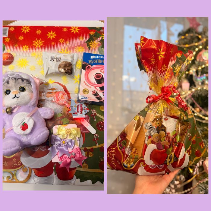 Paczka gotowy prezent mikołajkowa na mikołajki dla dziewczynki prezent