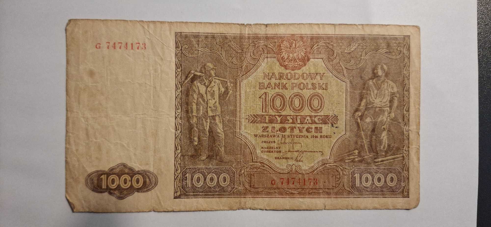 Polska, 1000 złotych, 1946, G