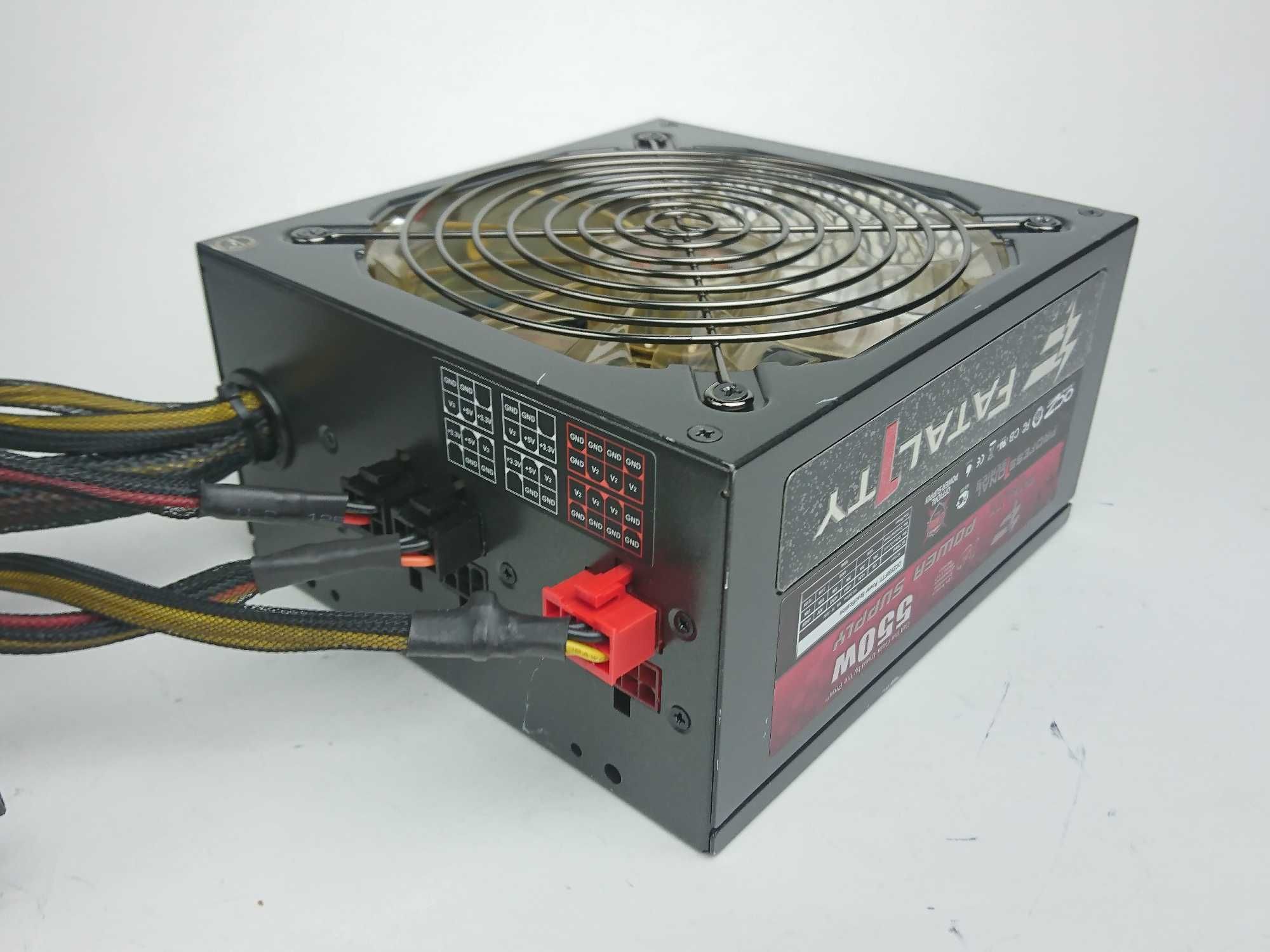 БЖ OCZ Fatality Gaming 550W, PCI-E 6pin,A-PFC,80 PLUS,пломба,підсвітка