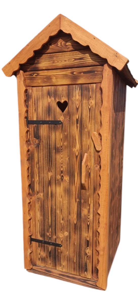 Toaleta drewniana, wychodek, kibelek WC na działkę