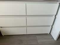 Komoda biała 6 szuflad