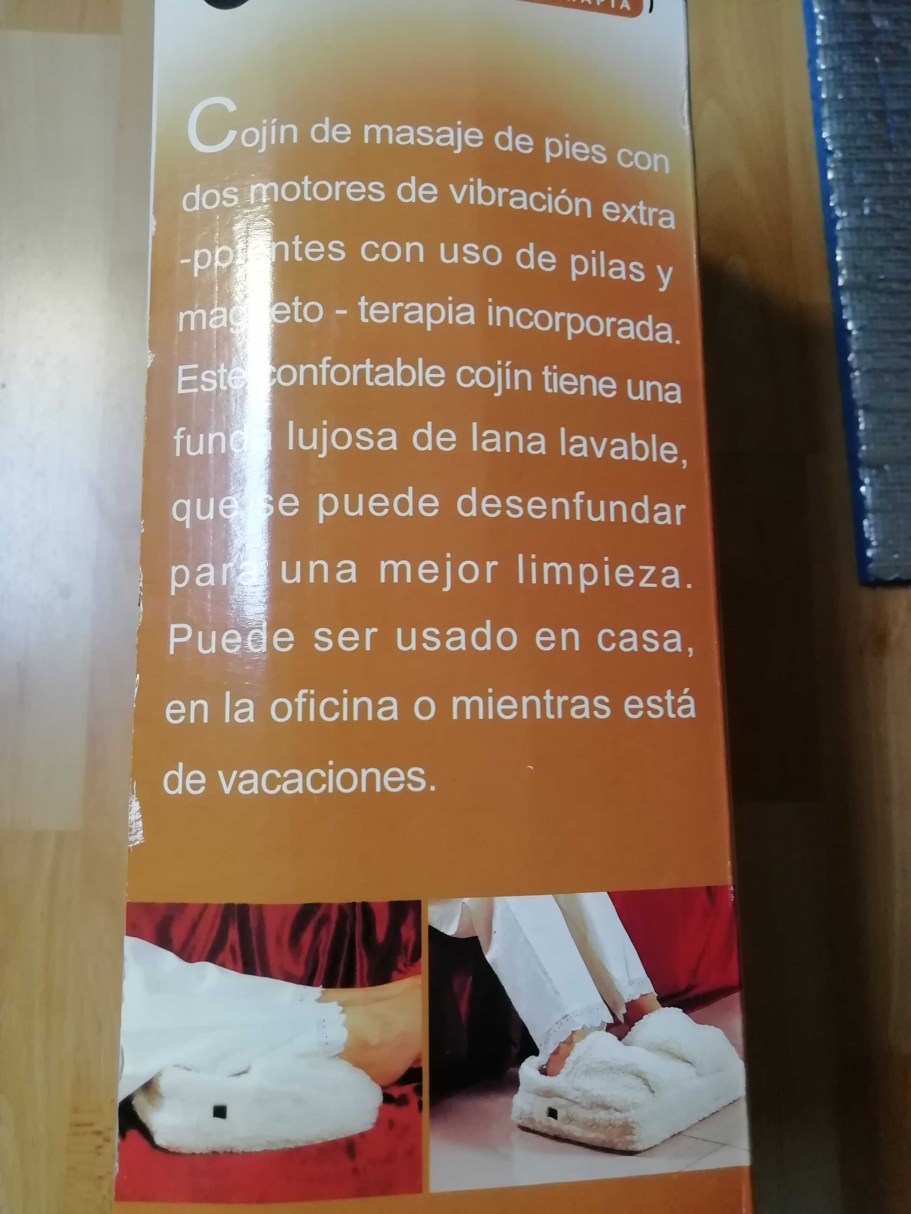 Almofada para pés com massagem