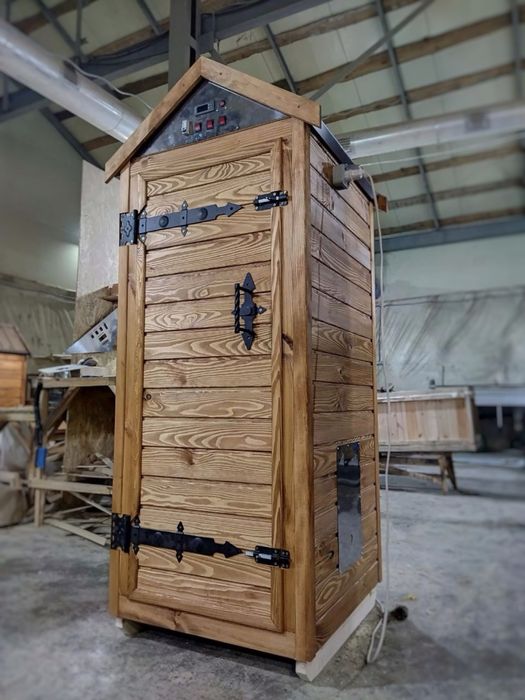 Дерев'яна електрокоптильня «Древос Бізнес 2.0 з ТЕНом 5кВт професійна