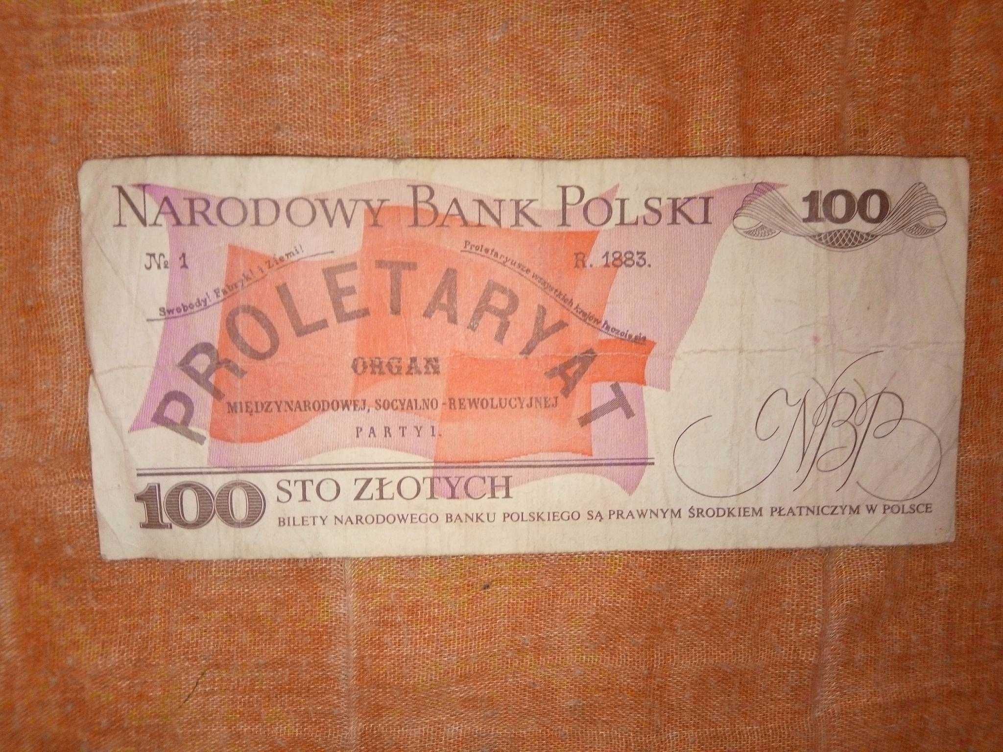 Banknot NBP 100 złotych polskich sto Ludwig Waryński PRL 1986